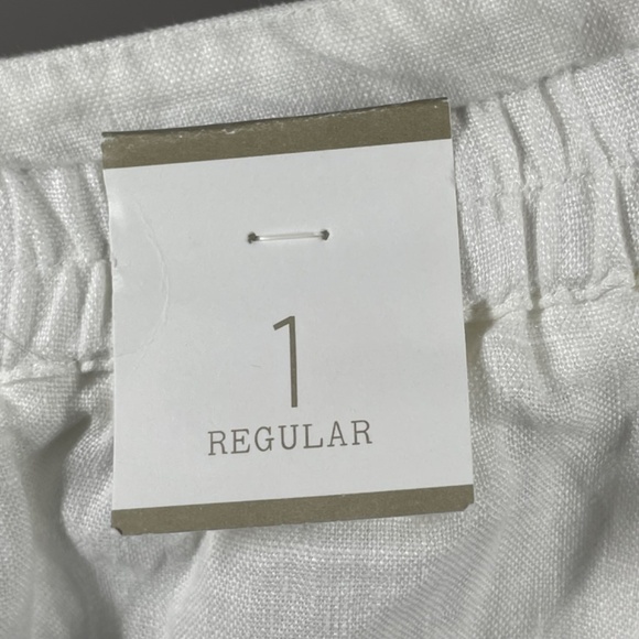 NEW Chicos Pants Womens Small white linen wide leg pull on casual classic - Picture 6 of 11
